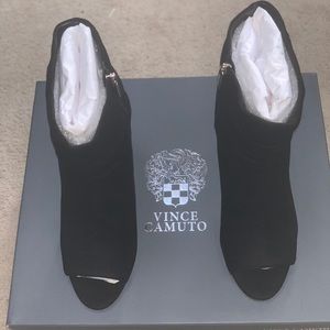 Vince Camuto black suede booties
